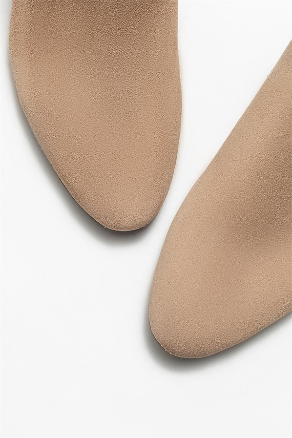 Vizon deri topuklu kadın bot - Elle Shoes