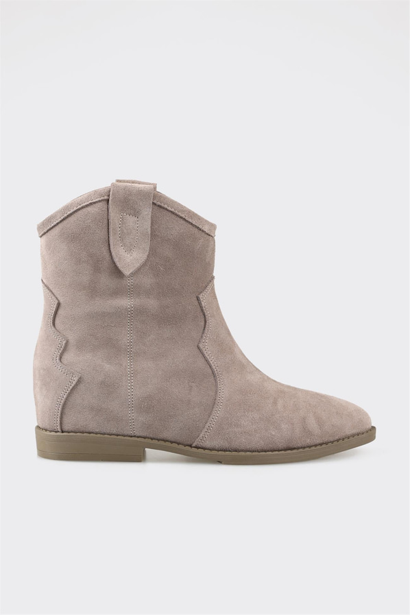 Vizon deri kadın bot - Elle Shoes