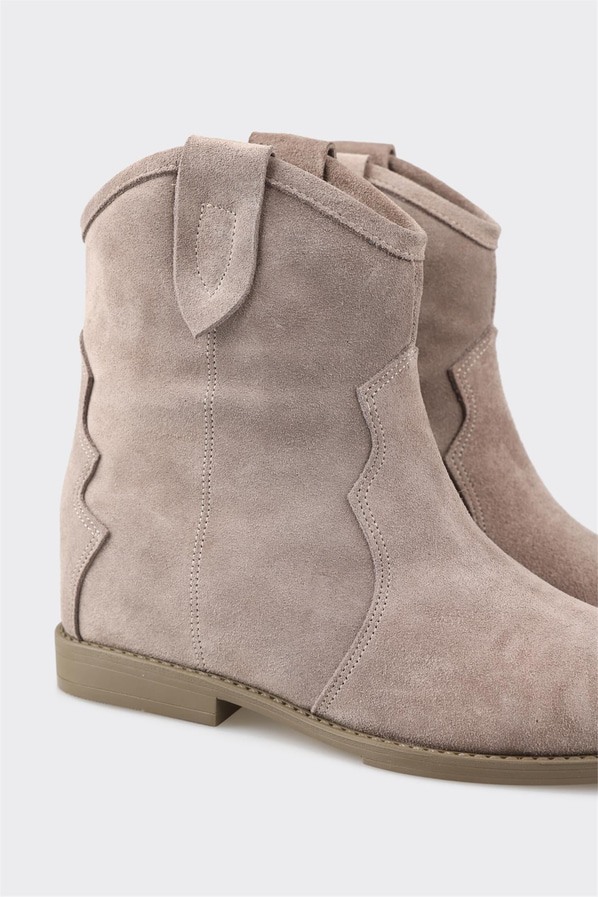 Vizon deri kadın bot - Elle Shoes
