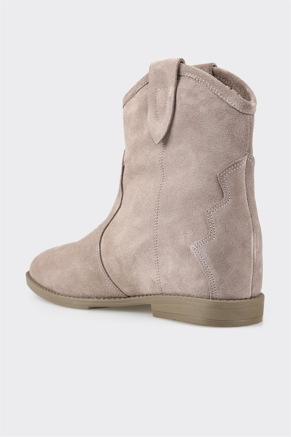 Vizon deri kadın bot - Elle Shoes