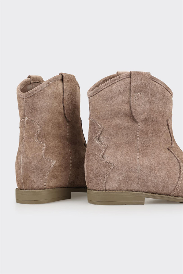 Vizon Deri Kadın Western Bot