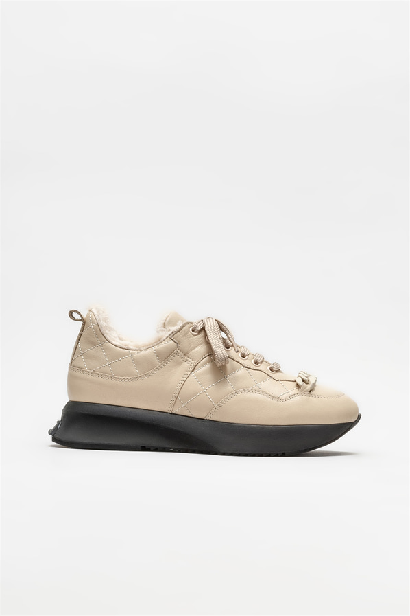 Vizon deri spor ayakkabı - Elle Shoes