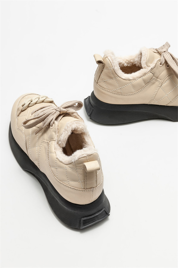 Vizon deri spor ayakkabı - Elle Shoes