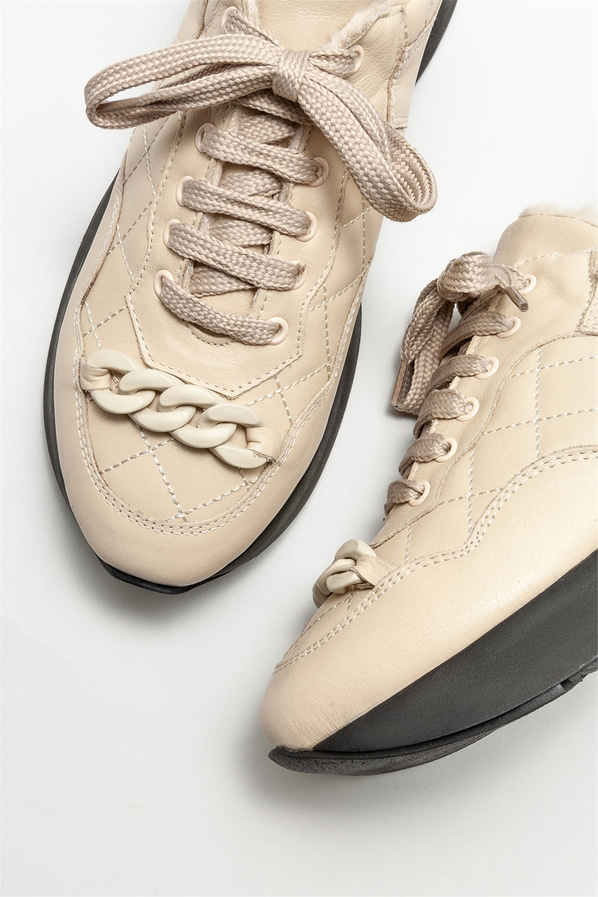 Vizon deri spor ayakkabı - Elle Shoes