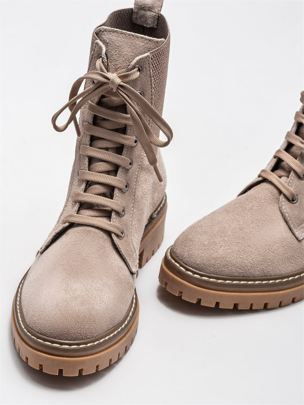 Vizon deri kadın bot - Elle Shoes