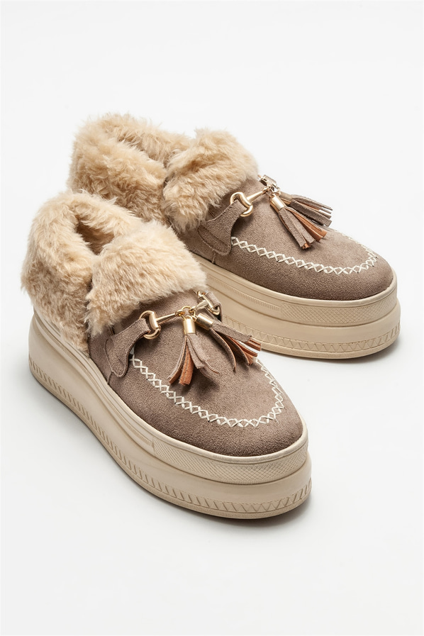 Vizon düz kadın ayakkabı - Elle Shoes