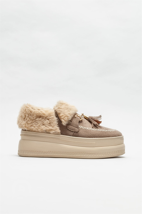 Vizon düz kadın ayakkabı - Elle Shoes
