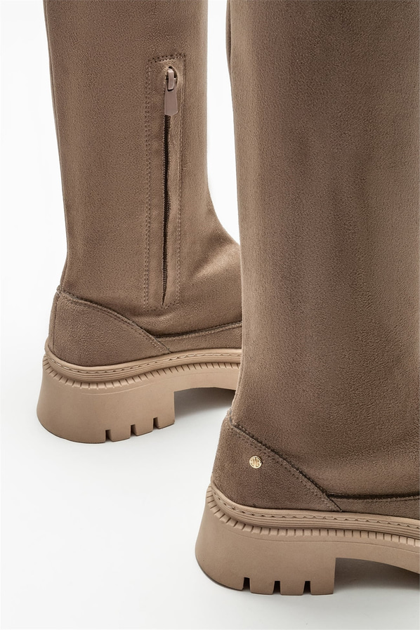 Vizon düz kadın çizme - Elle Shoes