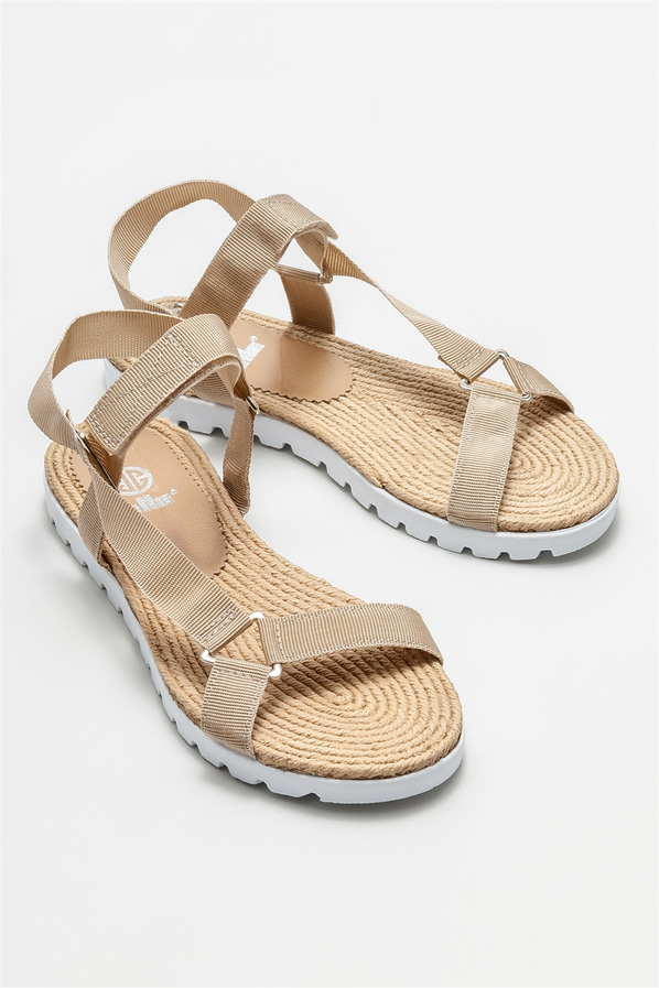 Vizon düz kadın sandalet - Elle Shoes