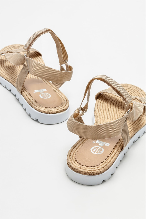 Vizon düz kadın sandalet - Elle Shoes