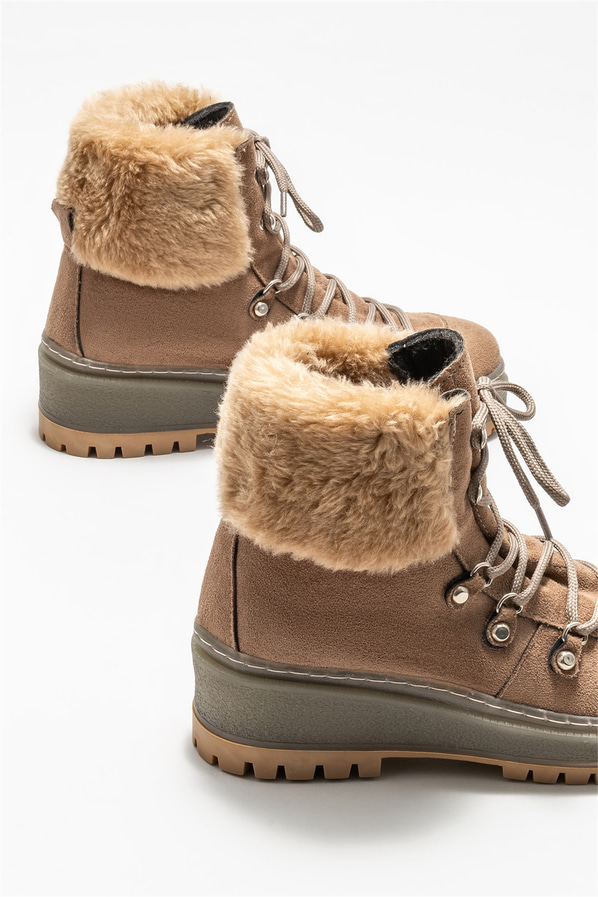 Vizon düz kadın bot, günlük kullanım için - Elle Shoes