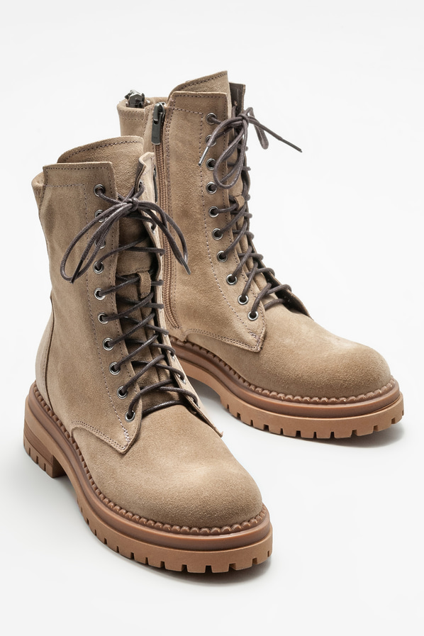 Vizon düz kadın bot, günlük kullanım için - Elle Shoes