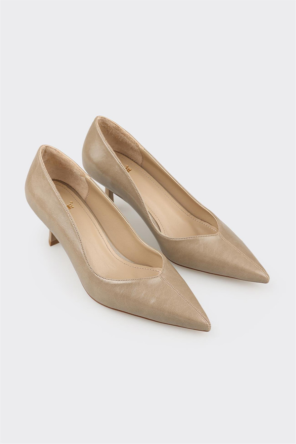 Vizon Kadın Orta Topuk Ayakkabı