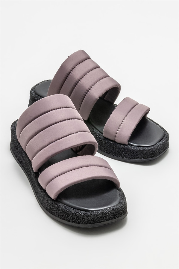 Vizon kadın düz terlik - Elle Shoes