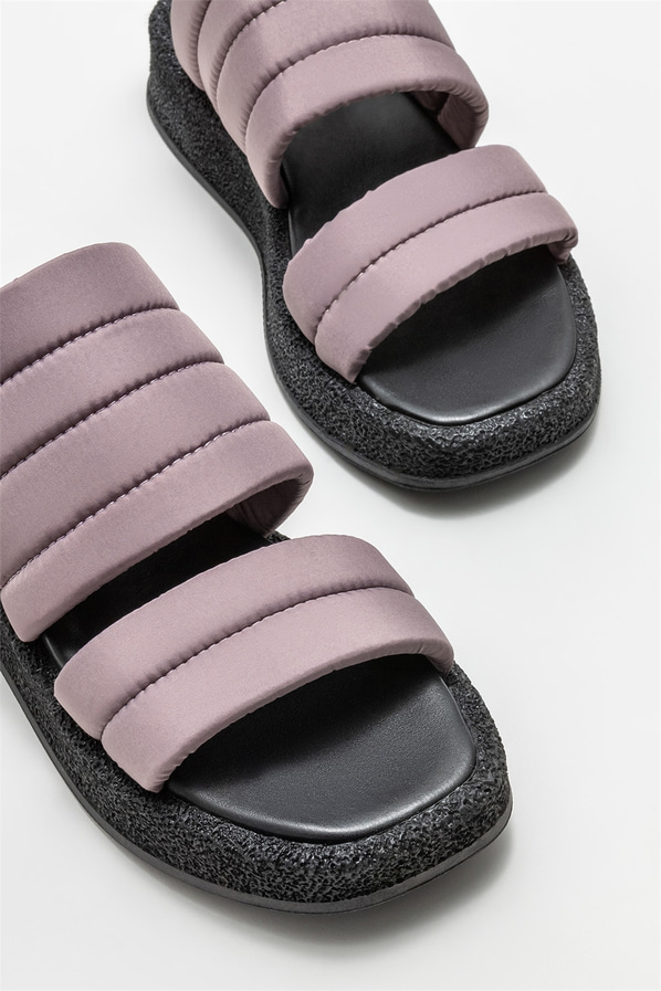 Vizon kadın düz terlik - Elle Shoes