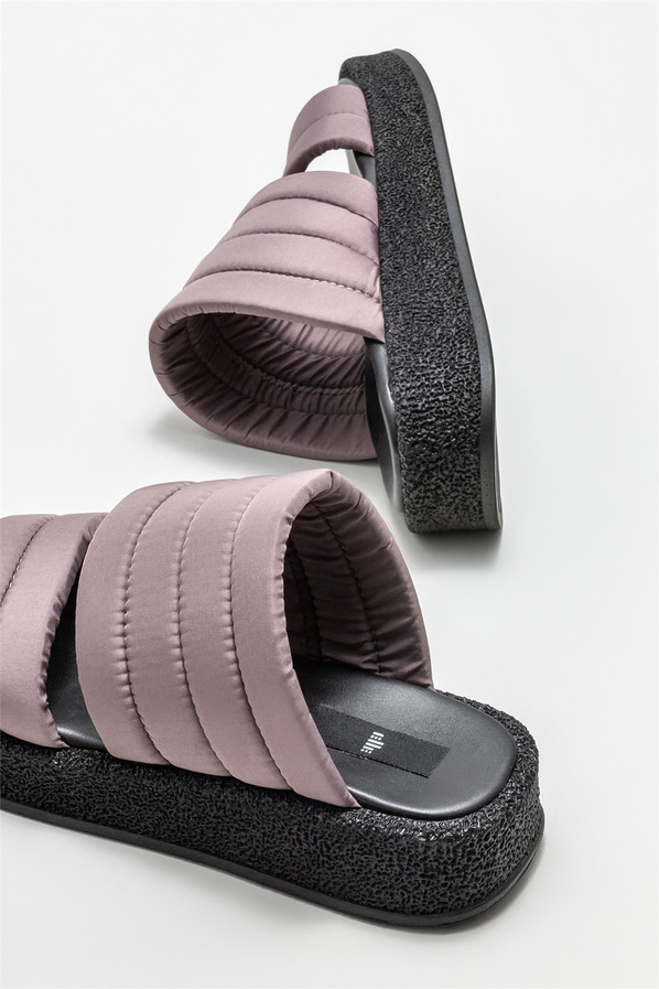 Vizon kadın düz terlik - Elle Shoes
