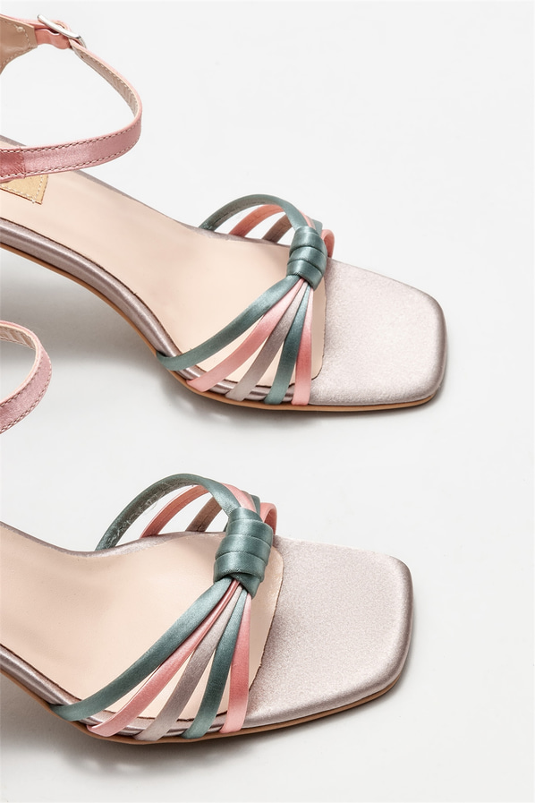 Vizon topuklu kadın sandalet - Elle Shoes