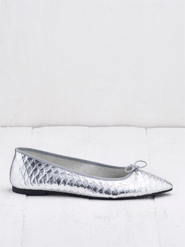 Gümüş kadın babet - Elle Shoes