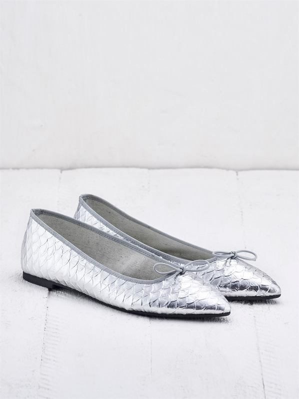 Gümüş kadın babet - Elle Shoes