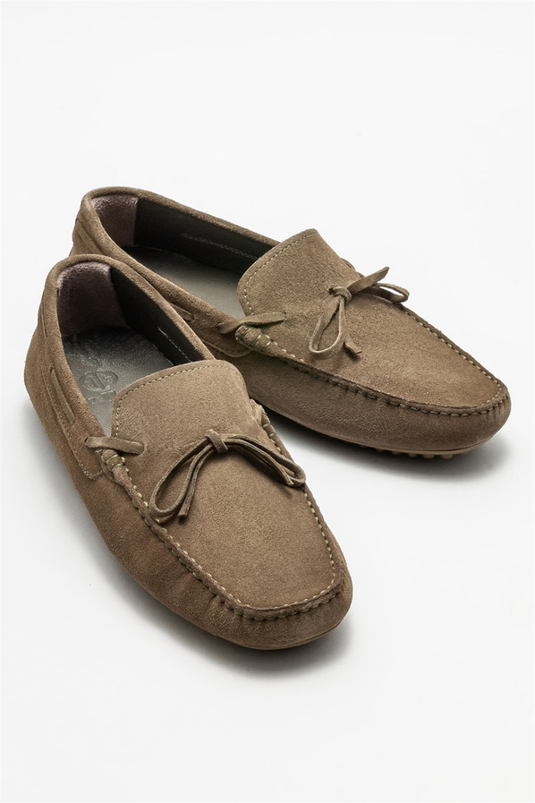 Yeşil deri erkek günlük ayakkabı, günlük kullanım için - Elle Shoes