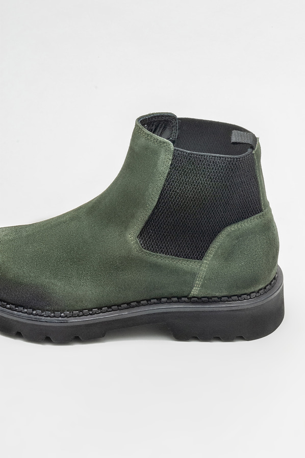 Yeşil deri erkek günlük bot, günlük kullanım için - Elle Shoes