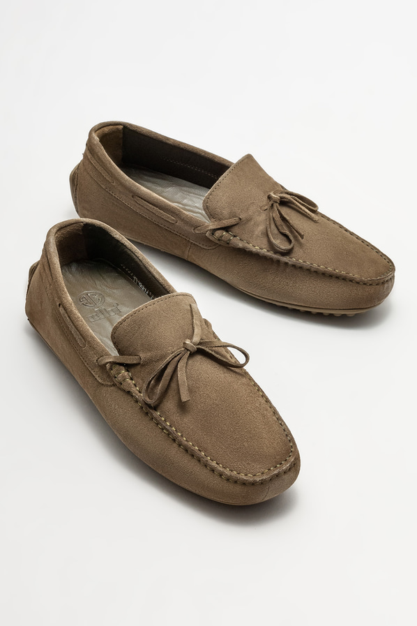 Yeşil deri erkek loafer, günlük kullanım için - Elle Shoes