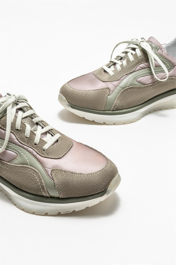 Yeşil deri erkek spor ayakkabı - Elle Shoes