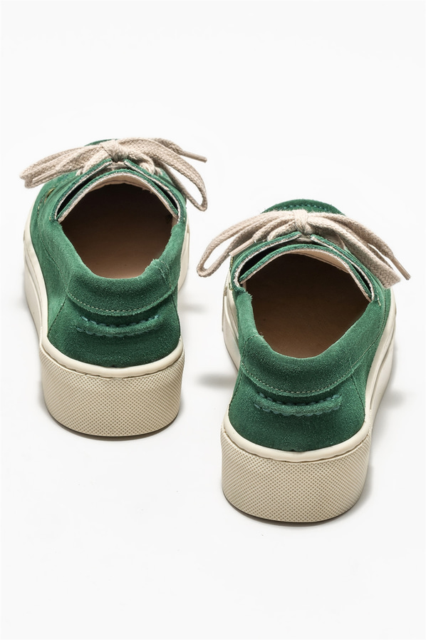 Yeşil deri kadın günlük ayakkabı, günlük kullanım için - Elle Shoes