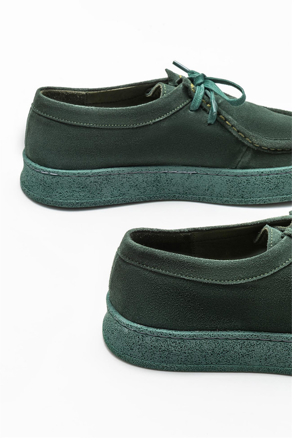 Yeşil deri kadın ayakkabı, günlük kullanım için - Elle Shoes