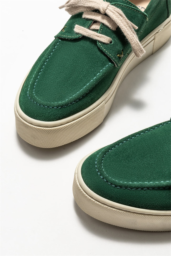 Yeşil deri kadın günlük ayakkabı, günlük kullanım için - Elle Shoes