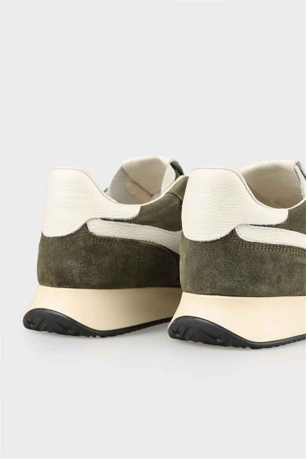 Yeşil Deri Kadın Spor Ayakkabı