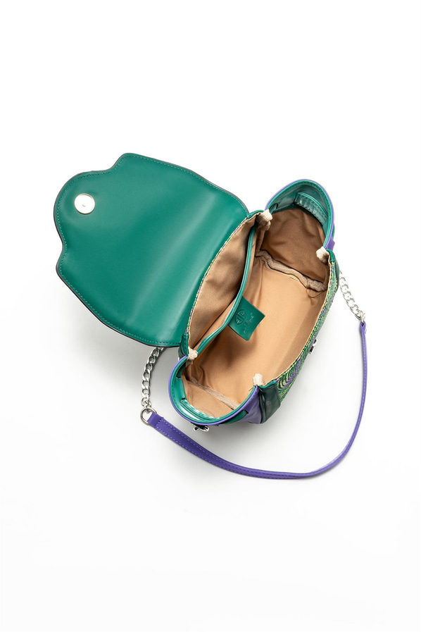 Yeşil kadın çapraz çanta - Elle Shoes