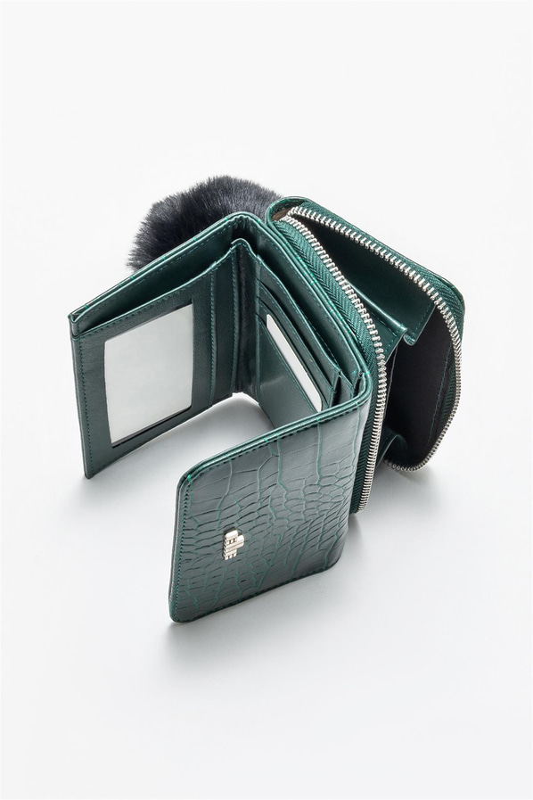 Yeşil kadın cüzdan - Elle Shoes