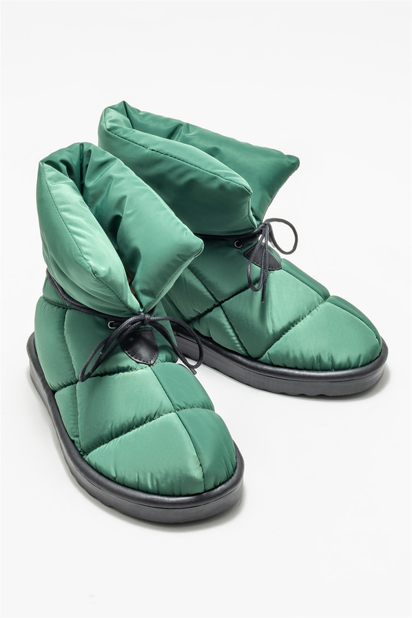 Yeşil düz kadın bot - Elle Shoes
