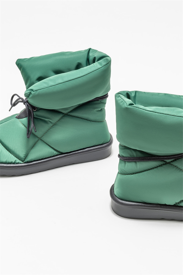 Yeşil düz kadın bot - Elle Shoes