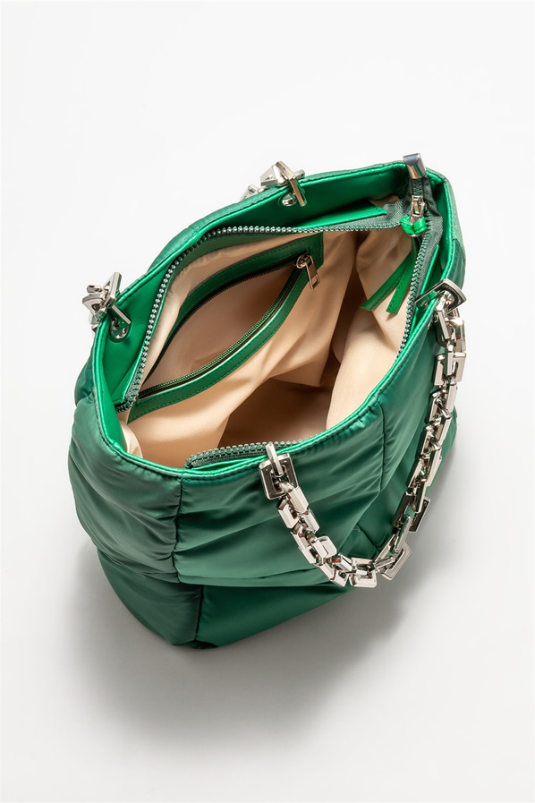 Yeşil kadın omuz çantası - Elle Shoes