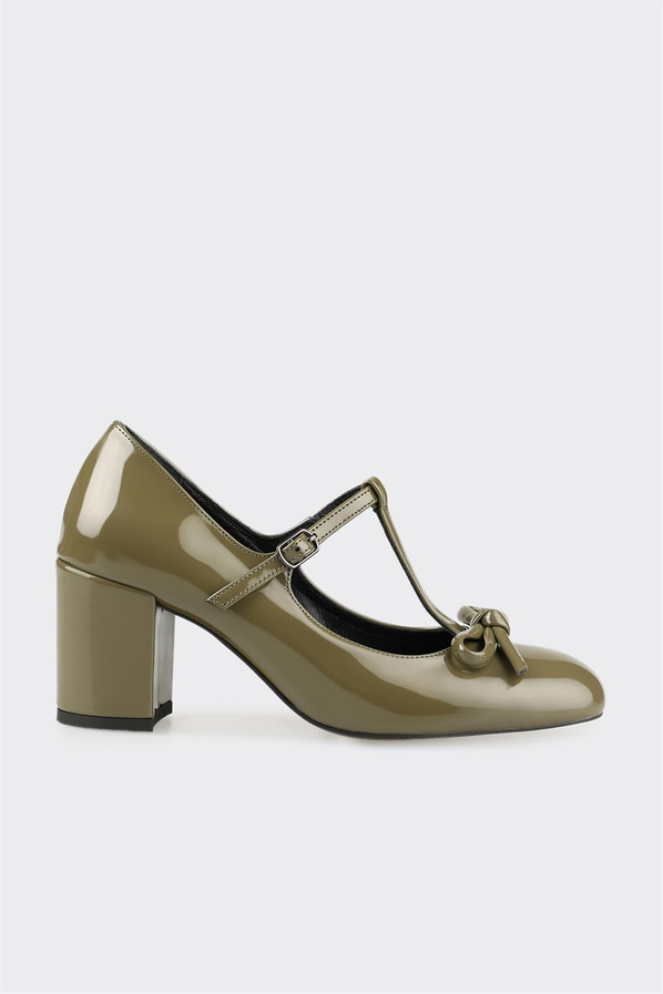 Yeşil kadın topuklu ayakkabı - Elle Shoes