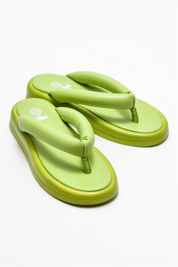 Yeşil kadın terlik - Elle Shoes