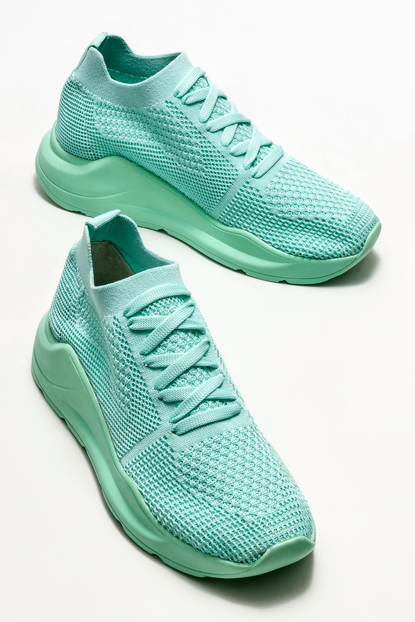 Yeşil kadın spor ayakkabı - Elle Shoes