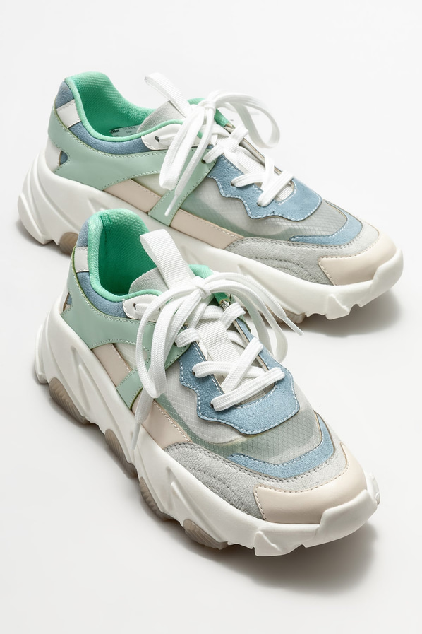 Yeşil kadın spor ayakkabı - Elle Shoes
