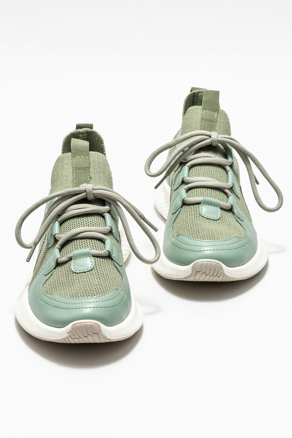 Yeşil kadın sneaker - Elle Shoes