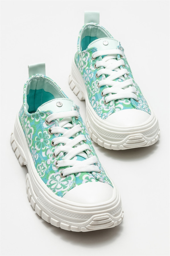 Yeşil kadın sneaker - Elle Shoes