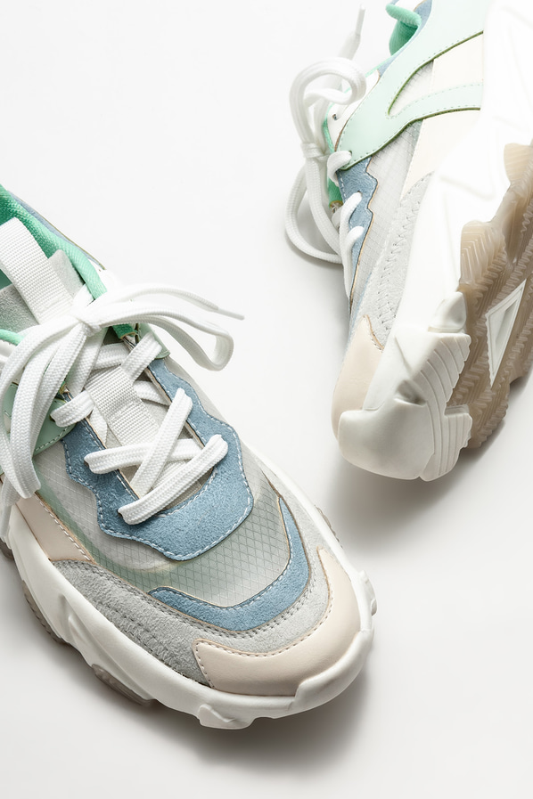 Yeşil kadın spor ayakkabı - Elle Shoes