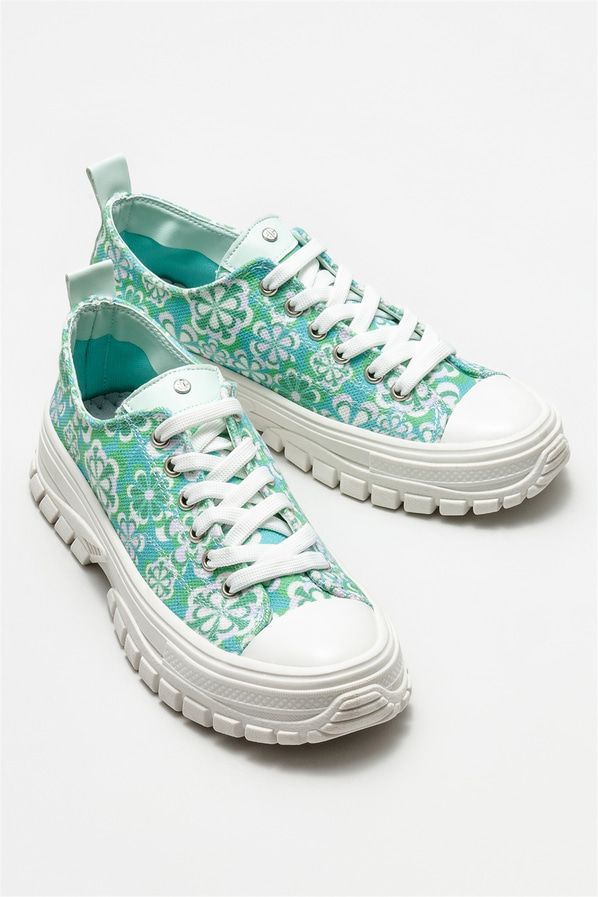 Yeşil kadın sneaker - Elle Shoes