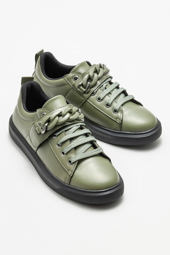 Yeşil kadın spor ayakkabı - Elle Shoes