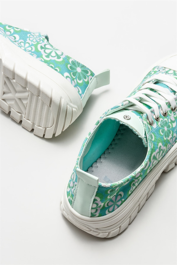 Yeşil kadın sneaker - Elle Shoes