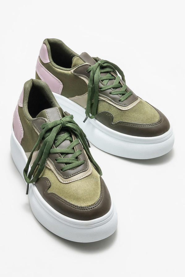 Yeşil kadın spor ayakkabı - Elle Shoes