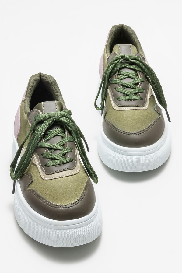 Yeşil kadın spor ayakkabı - Elle Shoes