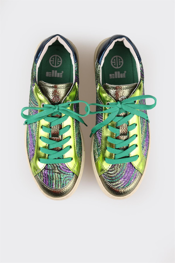 Yeşil kadın sneaker - Elle Shoes