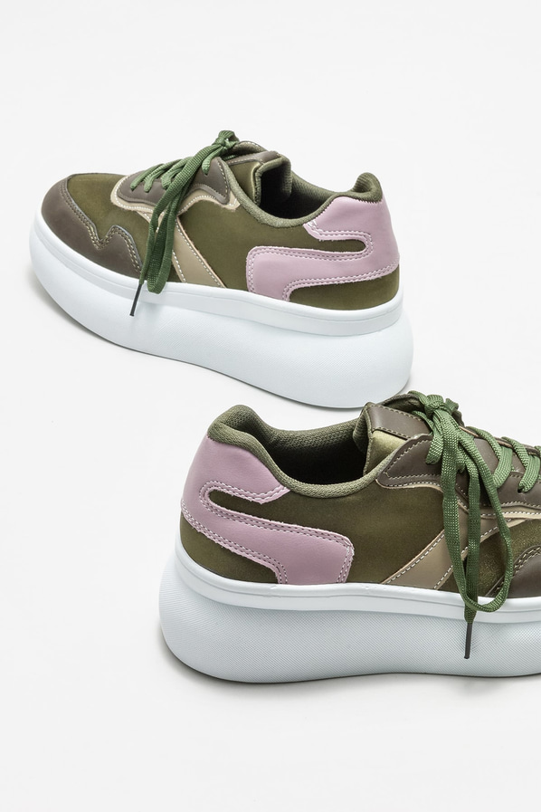 Yeşil kadın spor ayakkabı - Elle Shoes